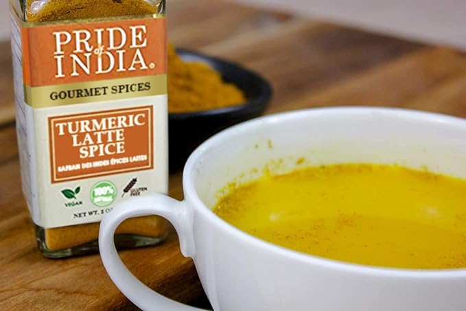 Pride of India – Turmeric Latte Spice Mix – Gourmet & Warm Tea Spice Blend – Healthy/Gluten-Free