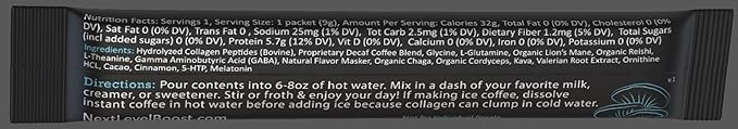 Sleep Boost with Kava Organic mushroom Instant Coffee - 10 x 9g Packets - Healthy Coffee
