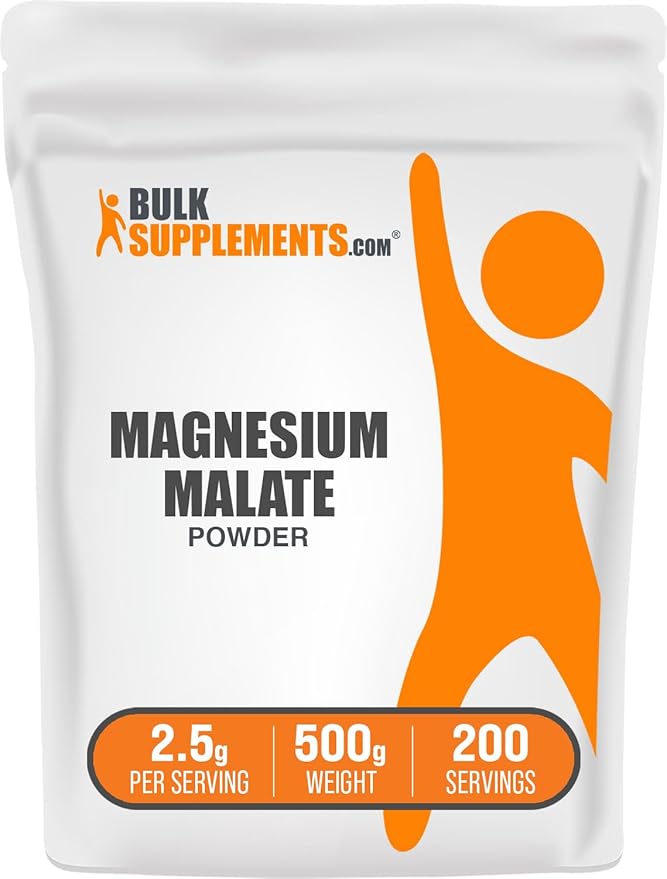 BulkSupplements.com Magnesium Malate Powder - Magnesium Supplements, High Bioavailabilty