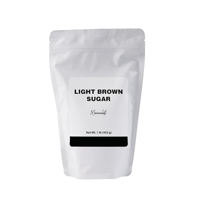 Minimalist Light Brown Sugar, Ideal for Baking and Sweetening, Packaged in a Resealable Bag (1