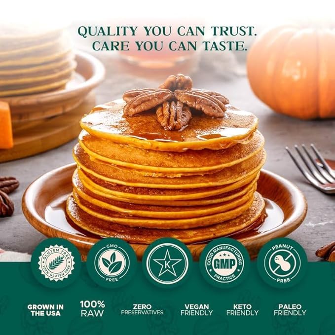 Premium Raw Pecan Halves 16oz (1 lb) | American-Grown, Non-GMO | Batch Tested Gluten & Peanut Free