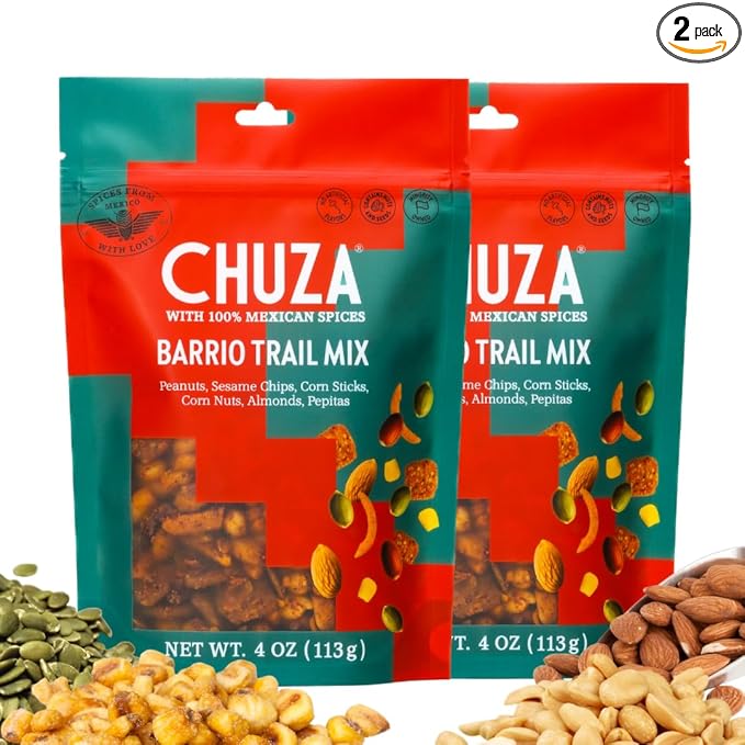 CHUZA Barrio Trail Mix ??Spicy Crunchy Snack with 100% Mexican Spices ??Peanuts, Corn Nuts