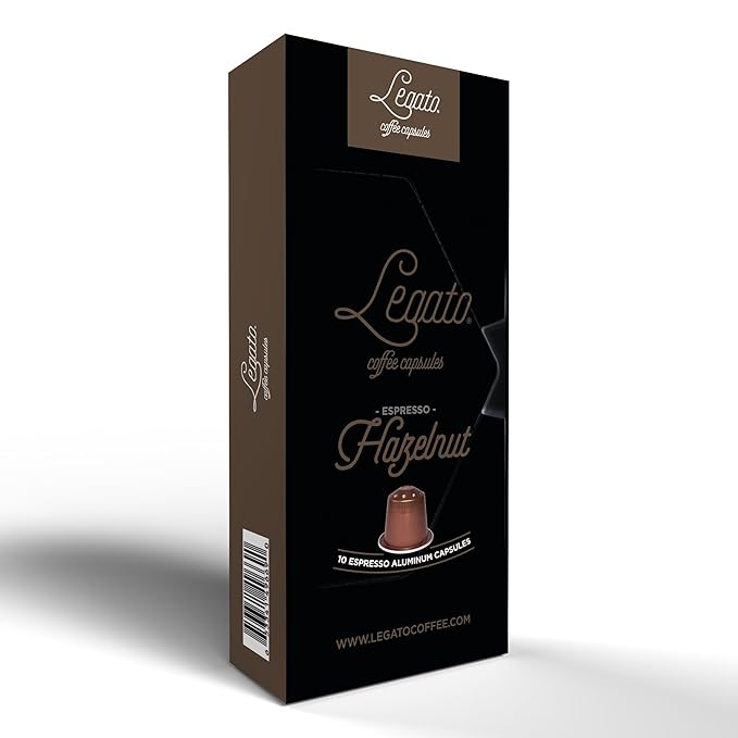 Legato Espresso Capsules - 10/100 count - Single-Serve Coffee Pods - Compatible with Nespresso