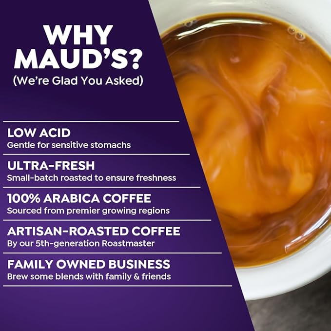 Maud's Huckleberry Flavored Coffee Pods, 18 ct, Medium Roast Flavored Coffee in Recyclable Single