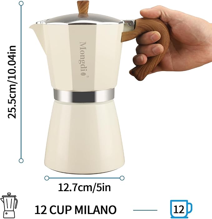 Mongdio Stovetop Espresso Maker Moka Pot, Cuban Coffee Maker Stove top coffee maker Moka Italian
