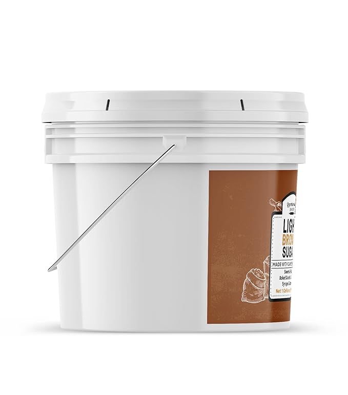 Unpretentious Light Brown Sugar, 2 Gallon Bucket, Made With Cane Molasses, Perfect For Desserts