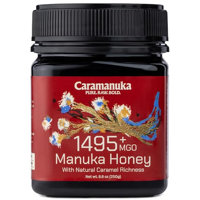 Caramanuka Manuka Honey MGO 1495+ / 100% Raw, Pure, Unfiltered & Unpasteurized, 3rd Party Tested