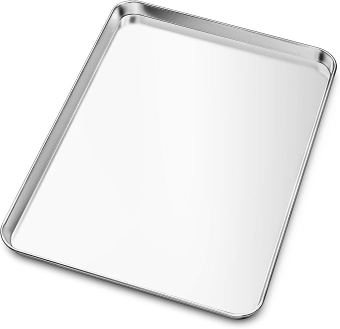 Baking Sheet, Yododo Stainless Steel Baking Pans Tray Cookie Sheet Toaster Oven Tray Pan Cookie