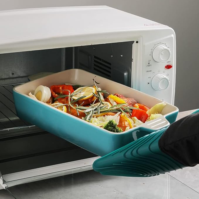 Sweejar Ceramic Bakeware Set, Rectangular Baking Dish for Oven Lasagna Pans for Cooking, Kitchen