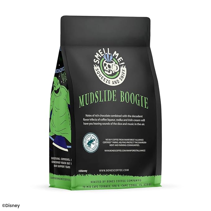 Bones Coffee Company The Nightmare Before Christmas Mudslide Boogie Flavored Coffee Beans, Whole