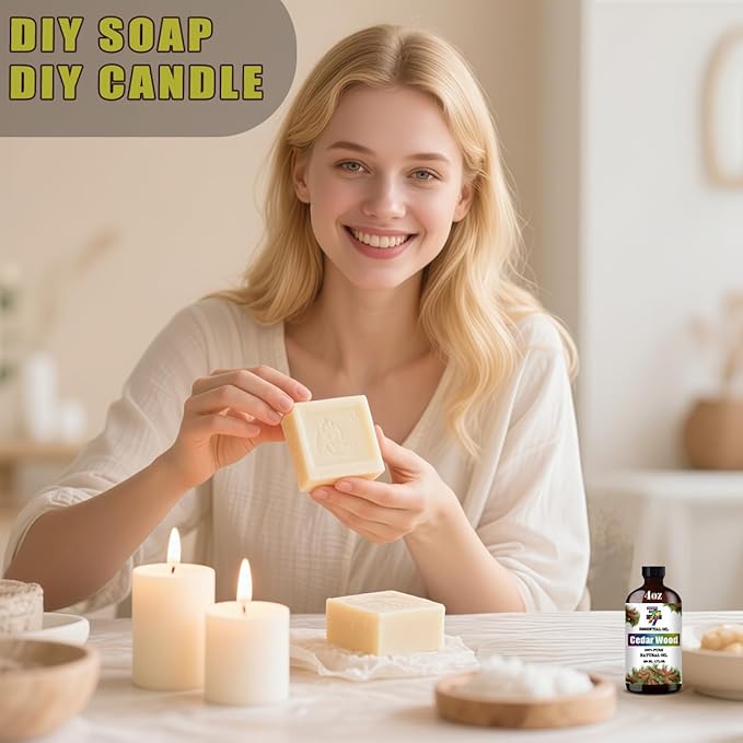 Cedar Wood Essential Oil (4 oz/120 ml) ??Cedar Wood Oils for Aromatherapy, diffusers, humidifiers