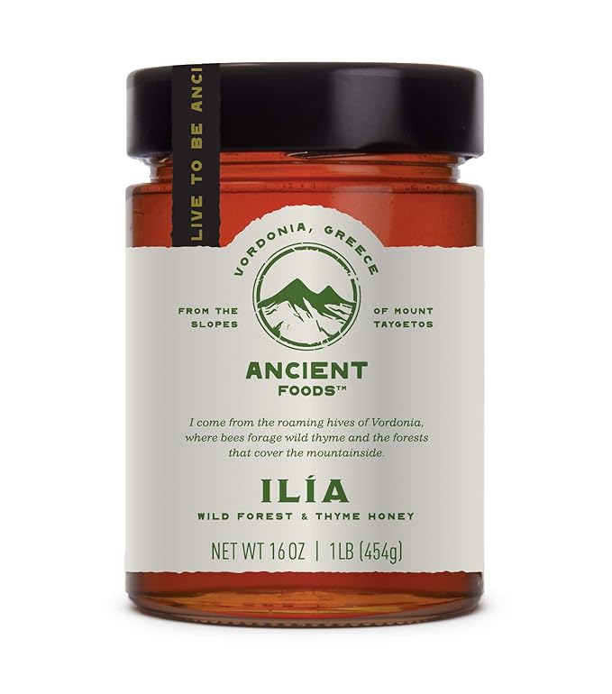 Organic Honey by Ancient Foods - Raw Unfiltered Authentic Organic Greek Honey from Greece |