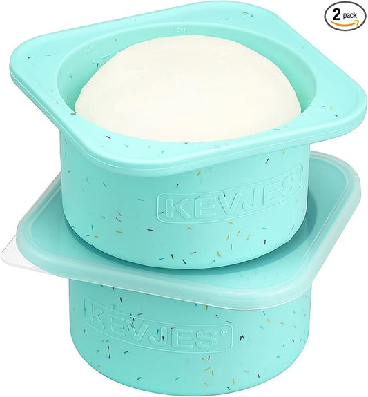 1000ml PLUS Pizza Sourdough Proofing Containers with Air-tight Lids for DIY family Artisan