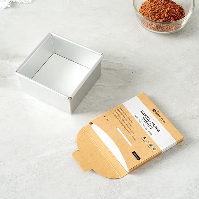 Restaurantware Pastry Tek 4 x 4 Inch Parchment Paper Sheets 1000 Greaseproof Baking Sheets For Oven