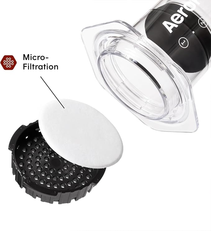 AeroPress Clear Coffee Press – 3 In 1 Brew Method Combines French Press, Pourover, Espresso, Full