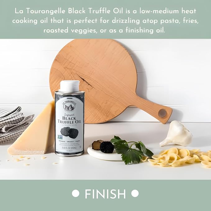 La Tourangelle, Black Truffle Oil, Complex Gourmet Earthy Flavor for Drizzling over Pasta, Popcorn