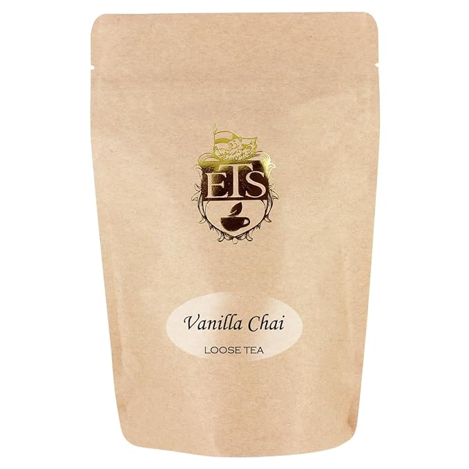 Vanilla Chai Tea Loose Leaf - 4oz | Spiced Black Tea with Cardamom Cinnamon Ginger Cloves | Creamy
