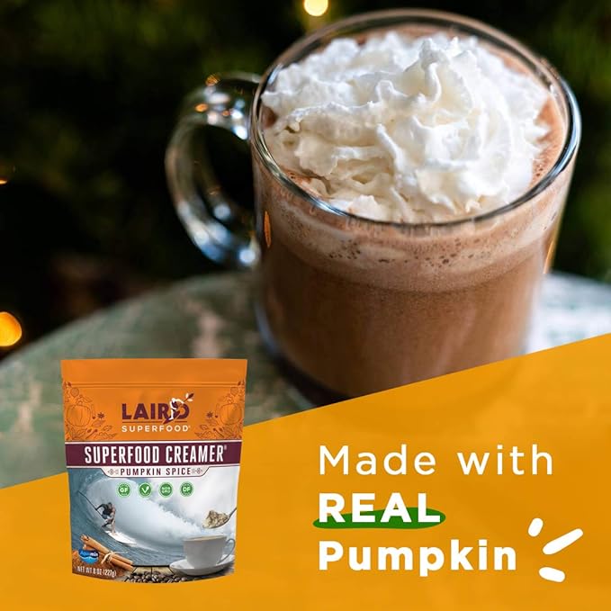Laird Superfood Non-Dairy Original Superfood Pumpkin Spice with Real Pumpkin and Spices, Coconut