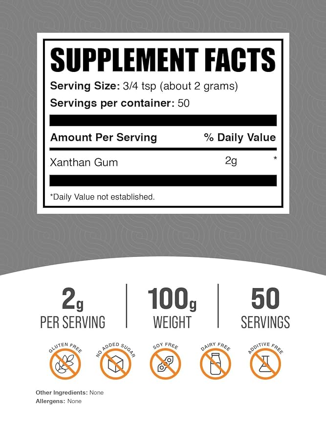 BulkSupplements.com Xanthan Gum Powder - Xanthan Gum Thickener, Xanthan Gum for Baking - Xanthan