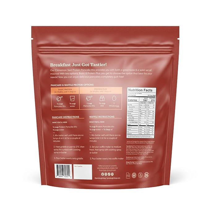 ProDough Shop Buttermilk Pancake and Waffle Mix - Gluten Free, Low Carb, High Protein Pancake Mix