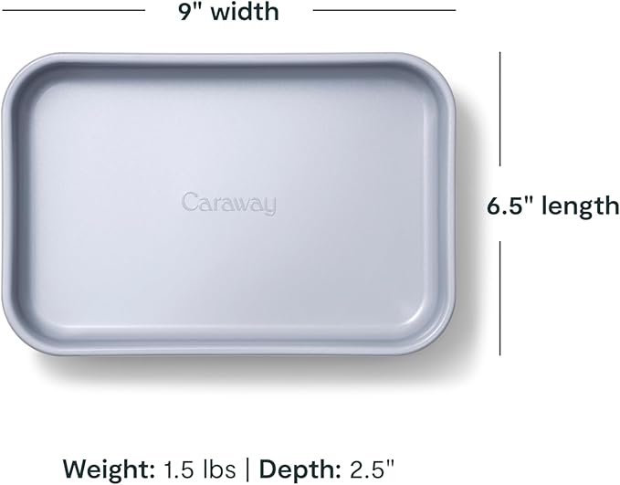 Caraway Nonstick 9??x 6.5??Small Rectangle Baking Pan Duo ??Non-Toxic, PTFE & PFOA Free