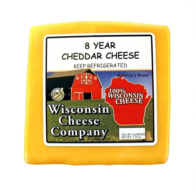 Wisconsin Cheese Company - 100% Wisconsin Aged Cheddar Cheese & Cracker Gift Box - Aged Cheddar (3