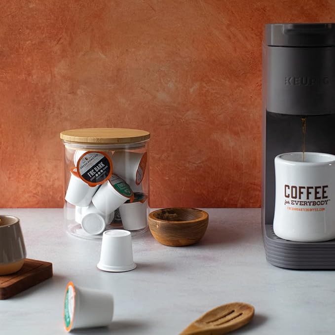Fresh Roasted Coffee, Dark Colombian, Med-Dark Roast, 72 Pods for K Cup Brewers