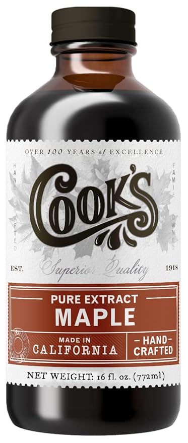 Cook's, Pure Maple Extract, All Natural Premium Maple Sap from Vermont's Finest Maple Trees, 16 oz