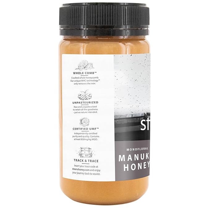 Steens Manuka Honey - MGO 830+ - Pure & Raw 100% Certified UMF 20+ Manuka Honey - Bottled and