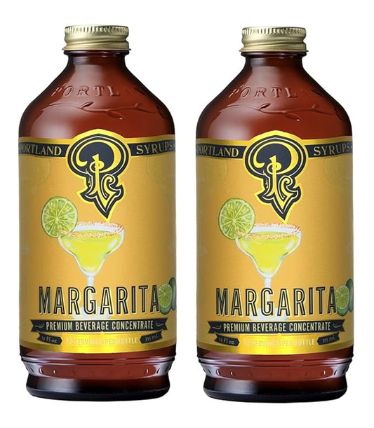 Portland Syrups Margarita Syrup - Craft Cocktail and Mocktail Mixer with Tangerine, Blood Orange
