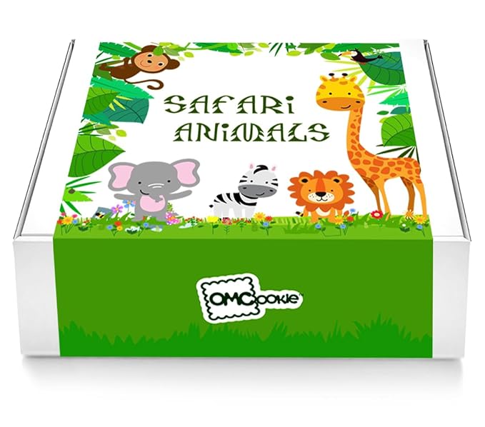 Safari Animal Cookies Theme Individually Wrapped themed Party Favors Baby Shower 24 Pack Bulk for