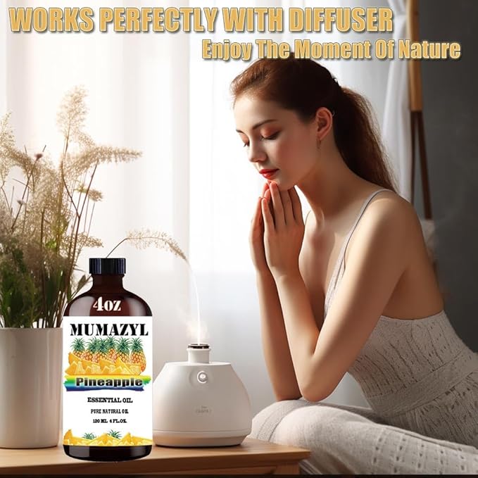 Pineapple Essential Oil, Pineapple Oil 4 Fl Oz 120ML for Diffuser Humidifier Yoga Cleaning DIY