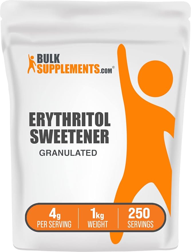 BulkSupplements Erythritol Sweetener Granular - Sugar Substitute, Zero Calorie - Gluten Free, 4g