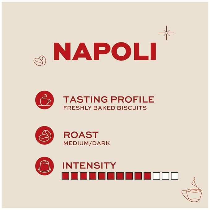 Kimbo Barista Napoli Espresso Aluminium Capsules, Nespresso Compatible | Smooth & Rich Italian