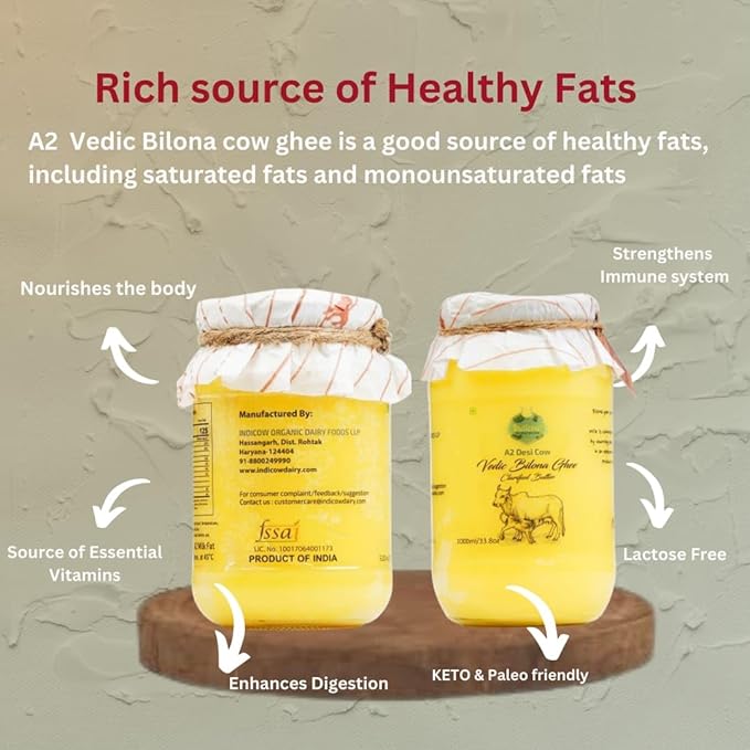 Indicow Farms A2 Cow Ghee (A2 Cow (Sahiwal), 500ml)