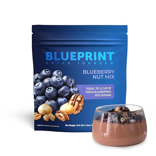 Blueprint Bryan Johnson Blueberry Nut Mix - Real Blueberries, Roasted Macadamia Nuts and Walnuts