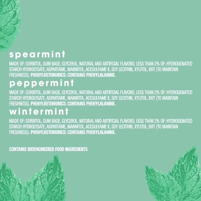 ORBIT Peppermint, Spearmint, & Wintermint Assorted Sugar Free Chewing Gum Bulk Pack, 13.4 oz