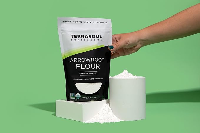 Terrasoul Superfoods Organic Arrowroot Flour, 1 Lb - Gluten-free | Improves Texture for Keto Baking
