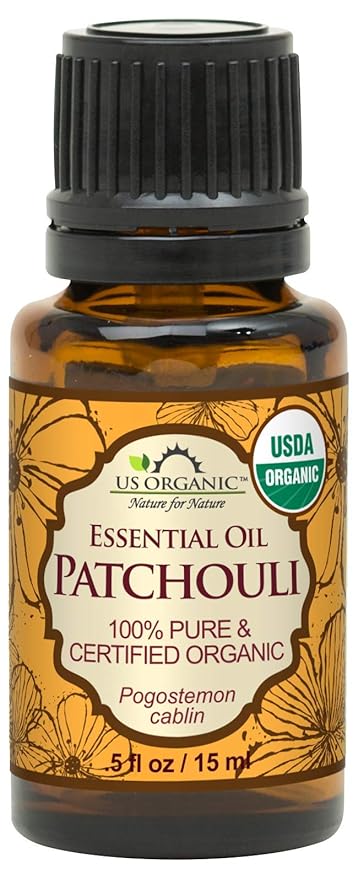 US Organic 100% Pure Patchouli Essential Oil - USDA Certified Organic, Steam Distilled - W/Euro