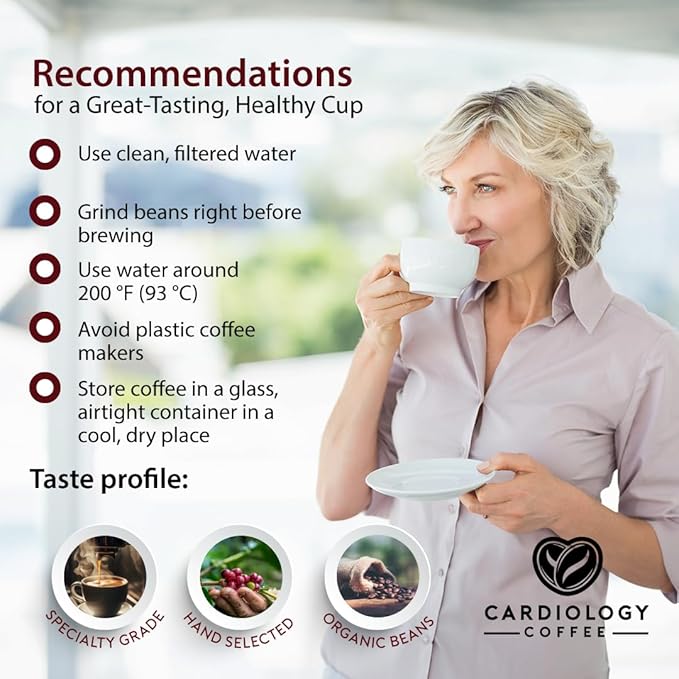 Cardiology Coffee ??Whole Bean Coffee ??USDA Certified Mold-Free 12oz Premium Dark Roast Coffee