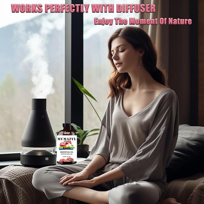 Apple Essential Oil, Apple Oil 4 Fl Oz 120ML for Diffuser Humidifier Yoga Cleaning DIY Candle Soap