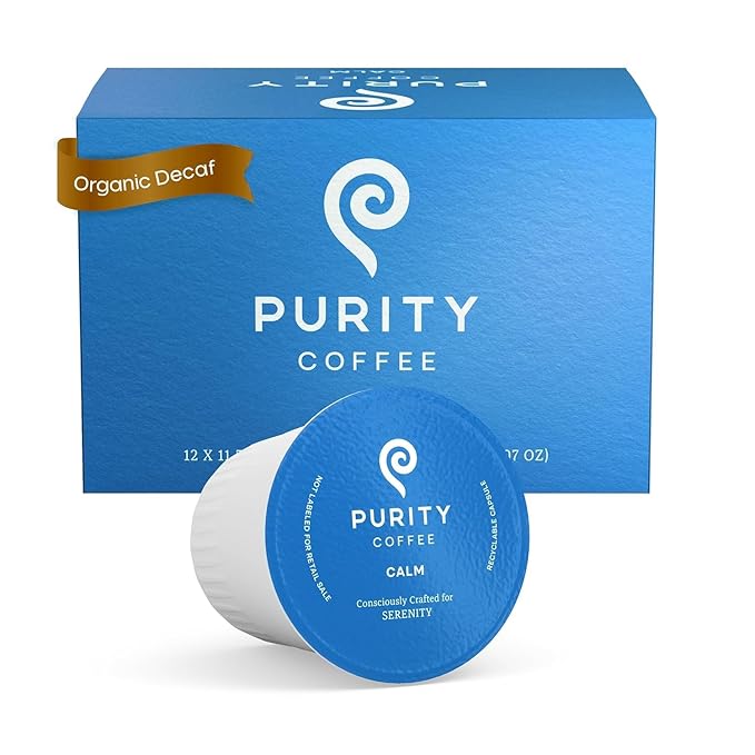 Purity Coffee CALM Decaf Medium Roast Organic Coffee - USDA Certified Organic Specialty Grade