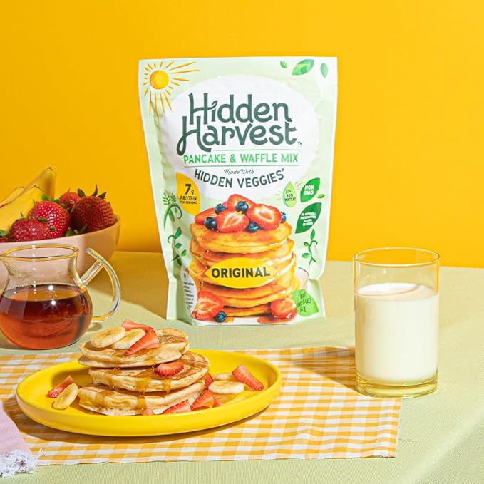 Hidden Harvest Original Pancake & Waffle Mixes: Non-GMO Project Verified, Made with Hidden Veggies