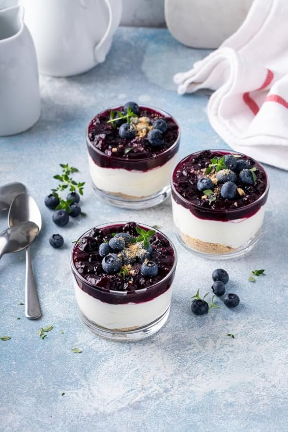 A Blend Above Blueberry Blue No Bake Dessert Mix - All Natural, Gluten Free, No MSG - Instant