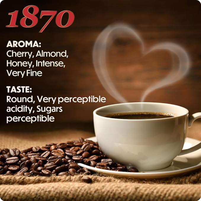 1870 by Caffe Barbera: Mago Whole Bean Roasted Coffee, Aromatic Intense & Fruity 7 Bean Blend by