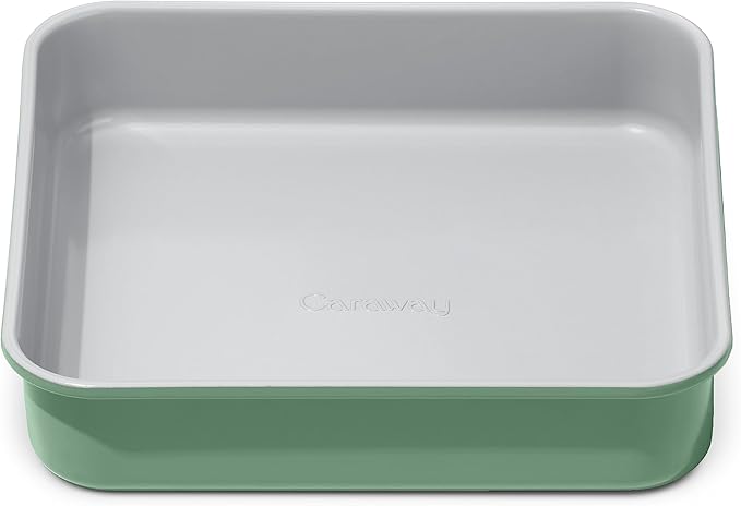 Caraway Non-Stick Ceramic 9??Square Pan - Naturally Slick Ceramic Coating - Non-Toxic, PTFE & PFOA