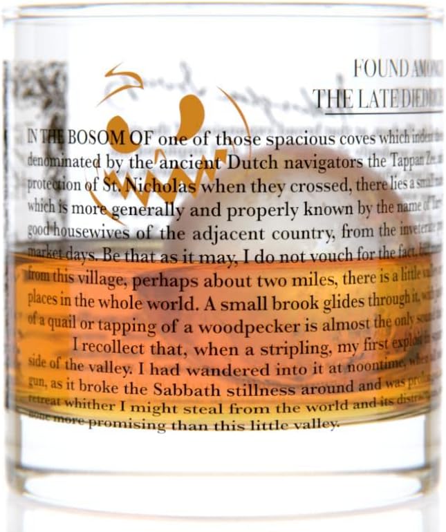 Well Told Classic Literature Rocks Glass - The Legend of Sleepy Hollow by Washington Irving - Old