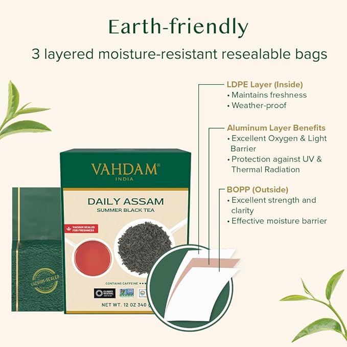 VAHDAM, Assam Black Tea Leaves (340g/12oz) 170+ Servings | High Caffeine, Non GMO, Gluten Free |