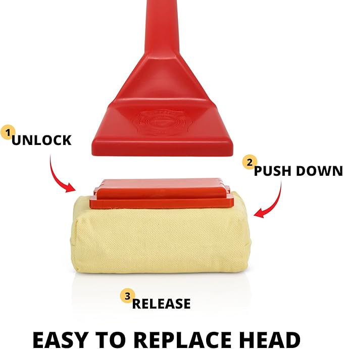 Grill Rescue BBQ Replaceable Cleaning Head, Bristle Free - Durable and Unique Grill Tools for Cast