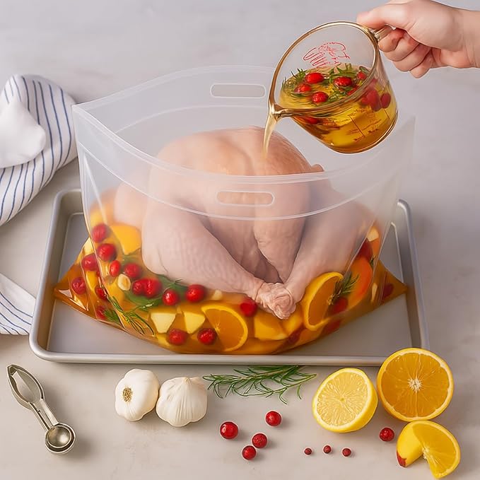 HIC Roasting Turkey Brining Bag, Holds 20-Pound Turkey, Brining Liquids, and Seasonings